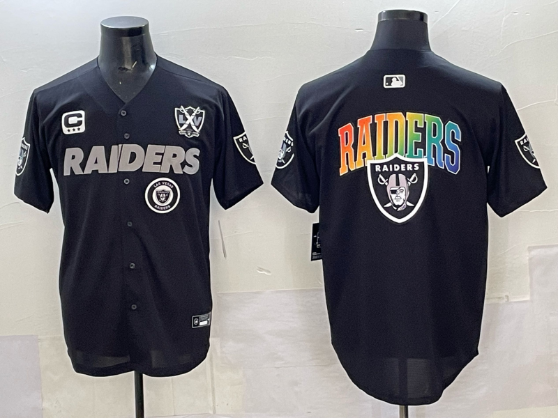 Men Oakland Raiders blank Black Nike 2025 Limited NFL Jersey 007